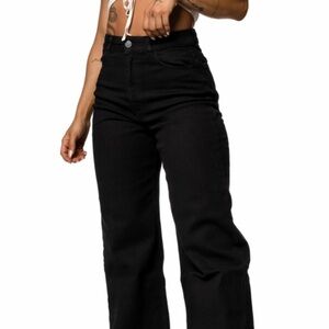 Fit Jeans Black Wide Leg